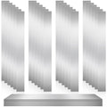 Blulu 24 Pcs 304 Stainless Steel Strips Metal Shim Stock Assortment 1" Width x 12" Length 8 Thickness Sizes Thin Metal Shims for Kitchen Trim Gap