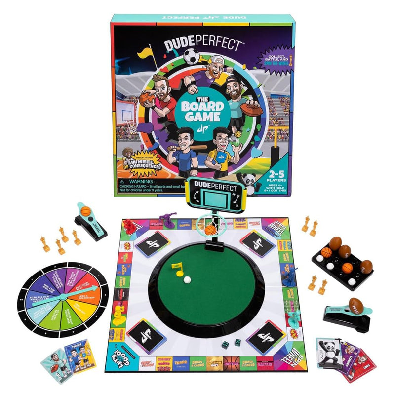 Dude Perfect Board Game with Soccer Add On; Action Packed Sports Challenges for Competitive Kids and Families | Perfect for Family Game Night; 2