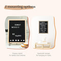 Felt Letter Board - 680 Letters, Numbers & Symbols, 16 x 12 inch, Changeable Message Board for Notes & Announcements, Wood Frame, 2 Storage Bags,