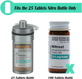 3 Packs Waterproof Aluminum Pill Fob Container, EFFIET Nitro Bottle Holder Nitroglycerin Pill Case Emergency Keychain Pill Holder for Medicine