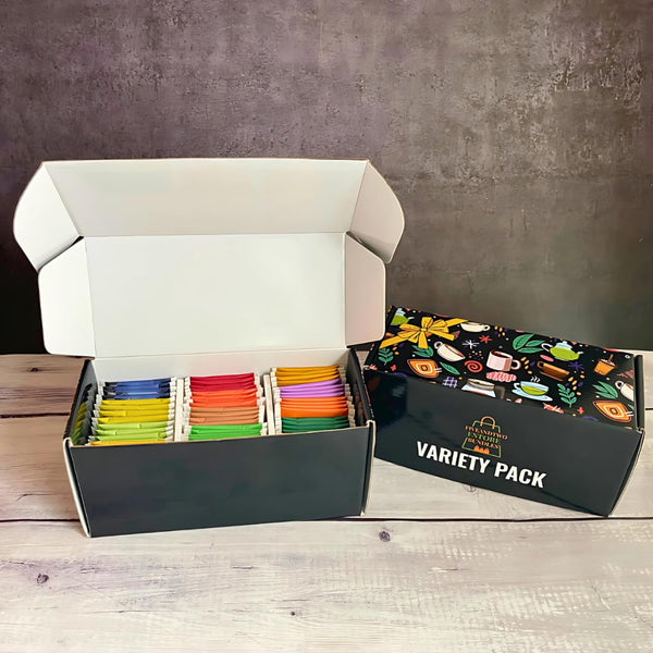 56-Piece Tea Sampler Gift Set Ã¢ÂÂ 14 Flavors, Premium Assorted Variety Pack with 10 Honey Sticks & Recipe Ebook Ã¢ÂÂ Gift for Tea Lovers, Him
