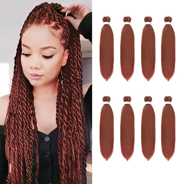 8 Pack Ombre Braiding Hair Pre Stretched - 16" 55G/Pack Premium Pre Stretched Braiding Hair Extensions, Professional Itch Free Hot Water Setting