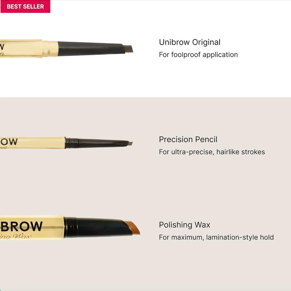Winky Lux Uni-Brow Eyebrow Pencil, Dual-Ended Fill & Define Universal Shade Brow Pencil, Original