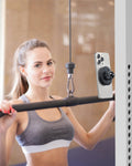 APPS2Car Gym Magnetic Phone Holder, Aluminum Alloy Base & Ball Joint, Black | 360° Adjustable Dual Magnet Phone Mount for MagSafe, Attach to Metal
