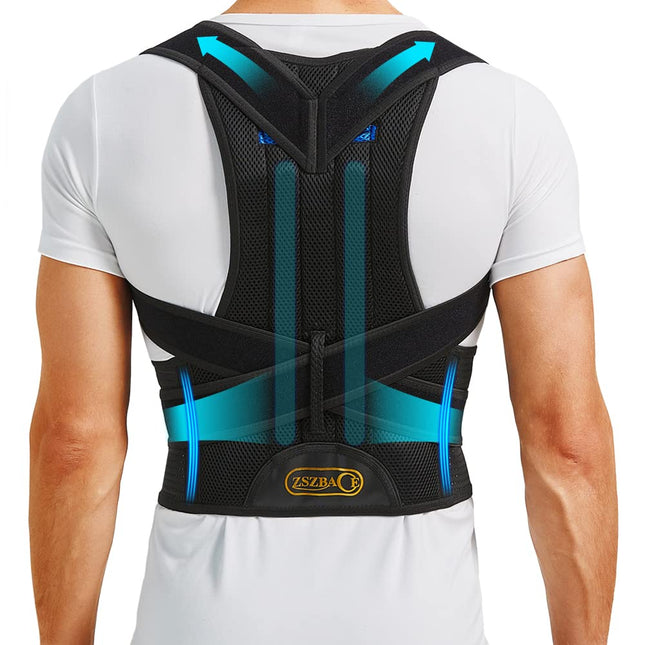 Upgraded Back Brace Posture Corrector for Men and Women - Relief for Neck, Back,And Shoulder Pain - Full Adjustable and 