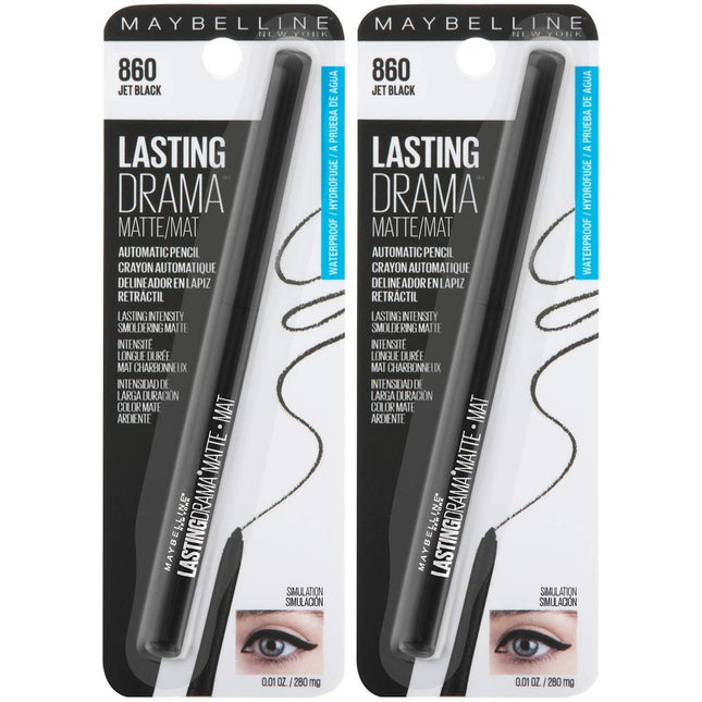 Maybelline Eyestudio Lasting Drama Waterproof Matte Gel Pencil Black Eyeliner Ma