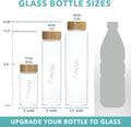 Mayu Water Bottle with Bamboo Lid, Eco Friendly & BPA Free, Plastic Free Borosilicate Glass Bottle - Zero Leak Design - for Outdoor Picnic,