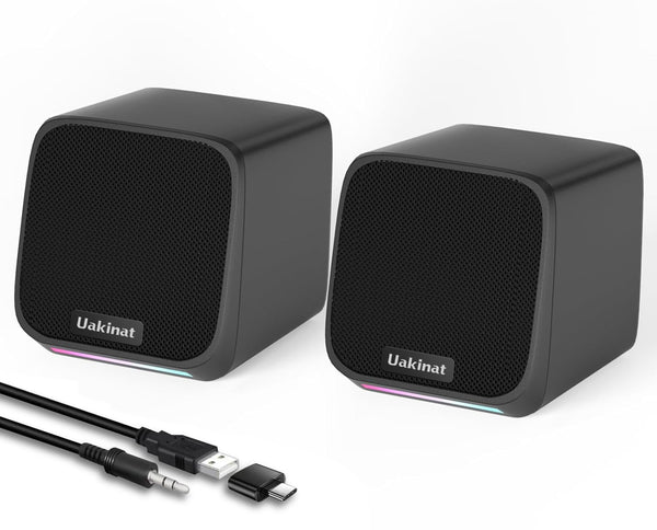 Computer Speakers,Computer Speakers for Desktop Pc,Desktop Speakers,Small Computer Speakers USB Powered 3.5Mm Aux Speaker for