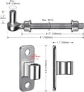 6'' J Bolt Gate Hinge and Wall Mount Hinge 2Pack, Heavy Duty 304 Stainless Steel Gate Hinges, One Piece with No Welding for Farm, Fence, Garden,