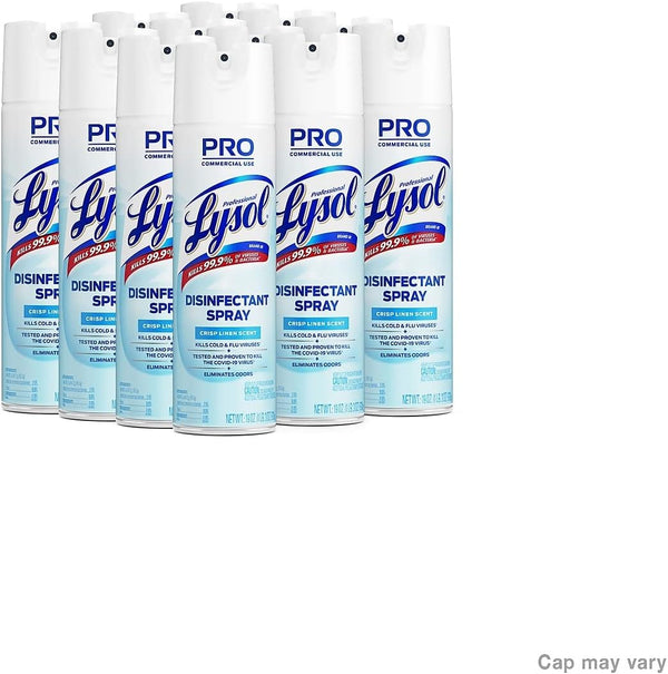 Lysol Disinfectant Spray, Household Essential Cleaning Supplies, Multi-Purpose Room Spray, Antibacterial Sanitizer Spray, Upholstery Deodorizer,