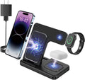 Iphone Wireless Charger Fast Charging 3 in 1, Wireless Charging Station for Iphone/Iwatch/Airpods, Portable Cell Phone Charging Stand for Multiple