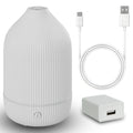 Oil Diffuser,100ML Mini Aromatherapy with USB Cable & Adapter, 7 Colors Lights Mode Waterless Auto Off for Car Home Office Room (USB Power) White