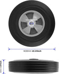 2 Pack 10 Inch Solid Rubber Tire, 5/8 Inch Axle Size Hand Truck Wheels Replacement Tires for Hose Cart, Garden Cart, Dolly Cart, 330 lb Load Capacity1