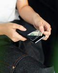 VULKIT Card Holder with Money Pocket Pop up Wallet RFID Blocking Slim Metal Bank Card Case Holds 5 Cards and Notes(Black)