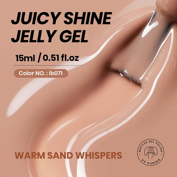 Beetles Nude Gel Nail Polish, 15ml Neutral Brown Base Color Gel Polish | Nail Concealer Mocha Sheer Translucent Effect Soak Off UV French Art