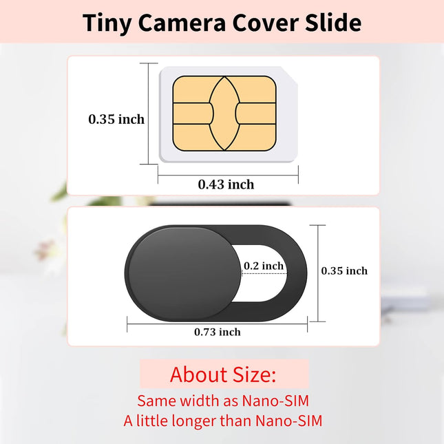 Webcam Cover (3 Pack), 0.03 inch Ultra Thin Laptop Camera Cover Slide for iPhone iPad MacBook Pro Computer iMac Cell Pho