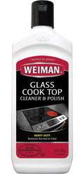 Weiman Glass Cooktop Heavy Duty Cleaner & Polish - Shines and Protects Glass/Ceramic Smooth Top Ranges with its Gentle Formula - 10 Oz., Clear 10