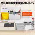 Vgo... 1-Pair Reusable Household Gloves, Rubber Dishwashing Gloves, Extra Thickness, Long Sleeves, Kitchen Cleaning, Working, Painting, Gardening,