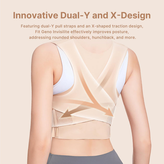 Fit Geno Posture Corrector for Women Invisilite: Invisible Lightweight Back Brac
