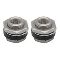 Stainless Steel Bulkhead Fitting 1/4" NPT Female Bulked Coupler Thru-Bulk Tank Fitting Connector (Pack of 2)
