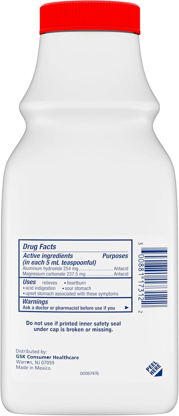 Gaviscon Extra Strength Cool Mint Liquid Antacid for Fast-Acting Heartburn Relief, 12 ounces