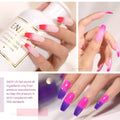 GAOY Color Changing Gel Nail Polish Set, 6 Temperature Mood Changing Colors Red Pink Purple, Soak Off UV Light Cure Gel Polish for Salon and Nail