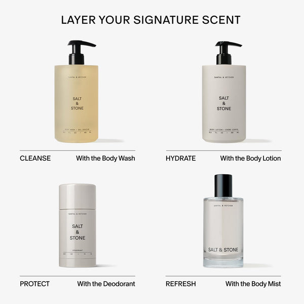SALT & STONE Natural Deodorant - Santal | Extra Strength Natural Deodorant for Women & Men | Aluminum Free with Probiotics, Seaweed Extracts &