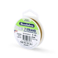 Beadalon 7 Strand Stainless Steel Bead Stringing Wire, 0.018 in / 0.46 mm, Satin Gold, 100 ft / 31 m Satin Gold .018 in / 0.46 mm , 100 ft / 31 m