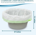TidyCare Bedside Commode Liners for Portable Toilet Chair Bucket and Bedpan | Value Pack of 48 Disposable Waste Bags for Adults in Medical Care |