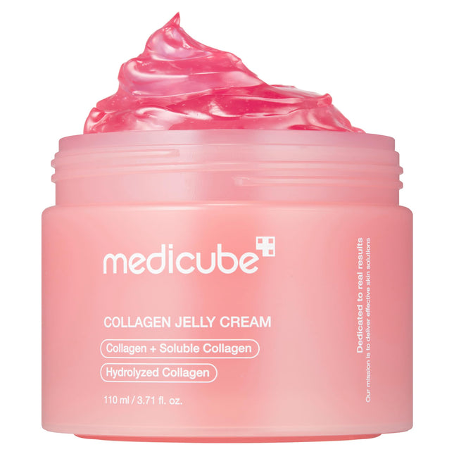 medicube Jelly Cream with Collagen, Niacinamide | Freeze-Dried Hydrolyzed Collagen for Skin Barrier Hydration & 24H Glow