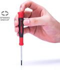 EFFICERE 9-Piece Precision Screwdriver Set | Phillips #0, #00, #000 | Flat 1.5mm, 2.0mm, 2.5mm | Torx T5, T6, T7 | Durable Chrome Vanadium Steel