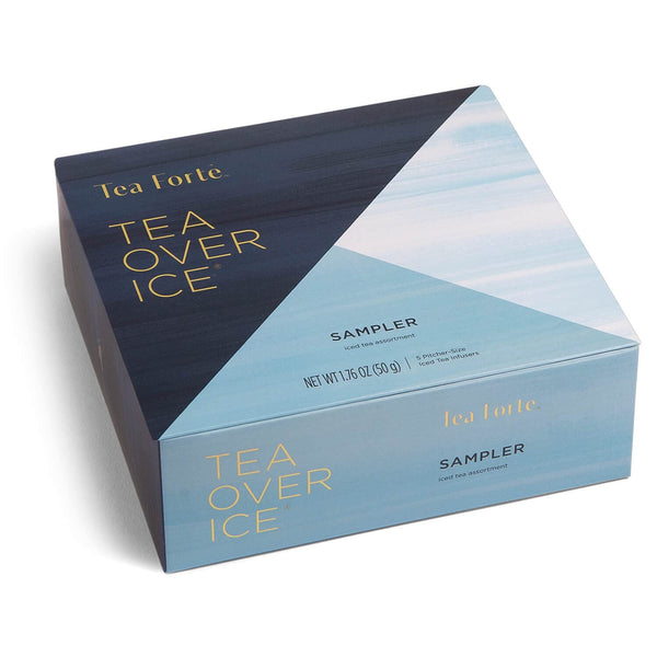 Tea Forte Tea over Ice Sampler Premium Organic Caffeine-Free and Caffeinated Assorted Iced Tea Blends, 5 Count Individually Wrapped Handcrafted
