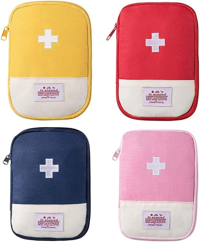 Jjlfresheners 4Pcs Empty Travel Mini First Aid Pouch, Portable Outdoor First Aid