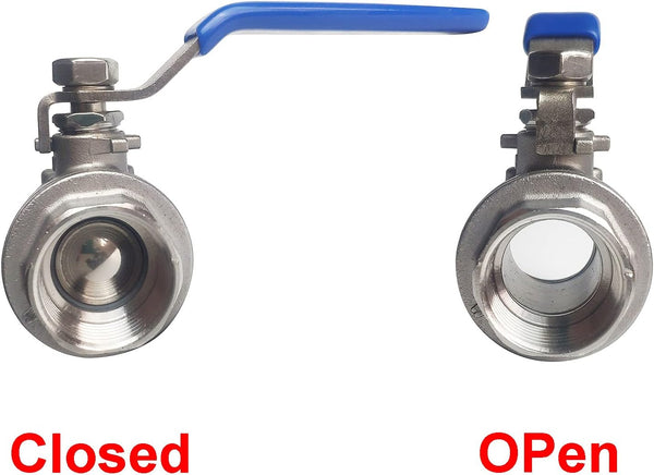 1" Female Ball Valve NPT Thread 316 Stainless Steel Full Port Ball Valve WOG1000 1 Inch