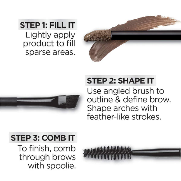 L'Oreal Paris Unbelieva-Brow Longwear Waterproof Tinted Brow Gel, Smudge-Resistant, Transfer- Proof, Quick Drying, Easy and Quick Application with