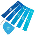 Fit Simplify Resistance Loop Exercise Bands with Instruction Guide and Carry Bag, Set of 5 Blue