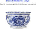 HakkaGirl Blue and White Planters, Succulent Pots Ceramic Plant Pots Indoor with Drainage for Home Décor - Set of 3 Blue and White - Art Decor Set