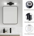 Espird Bathroom Light Fixtures 2 Light Black, Bathroom Vanity Lights Over Mirror, Bathroom Sconces Wall Lighting，Farmhouse Matte Black Bathroom