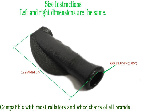 ComsenMed Universal Rollator Hand Grip,Replacement Parts for Rollator and Wheelchair,Universal Hand Grips Anatomical Pair for 4-Wheel rollator