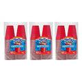 Hefty Party on Disposable Plastic Cups, Red, 18 Ounce, 50 Count (Pack of 3), 150 Total