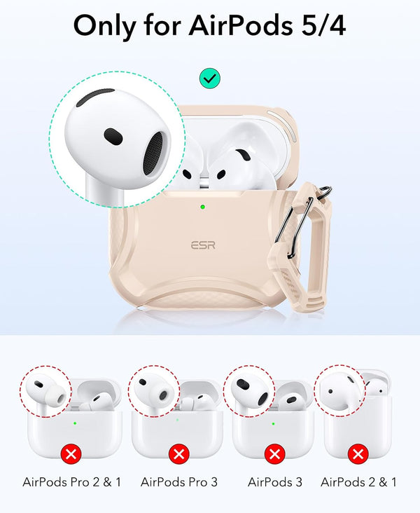 ESR for AirPods 5/4 Case, Compatible with MagSafe, Desert Titanium Desert Titanium AirPods 5&4 Case