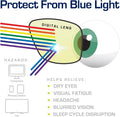 Gamma Ray Computer Blue Light Blocking Gaming Glasses w/Amber Tint and Anti Glare UV Digital Eyestrain 0.00x