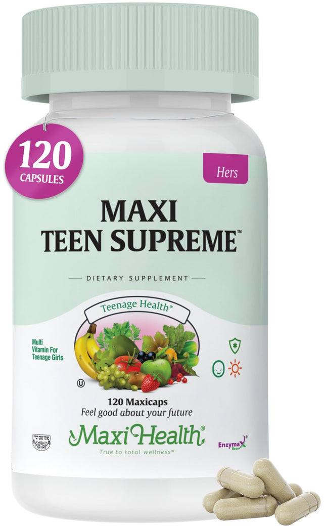 Maxi Health Teen Supreme Hers Vitamins for Teen Girls (120) - Women'S Multivitam