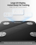 Scale for Body Weight, Digital Smart Bathroom Weight Scale with BMI, Body Fat, Muscle Mass, Accurate 20 Body Composition Scale, 10.2" Compact