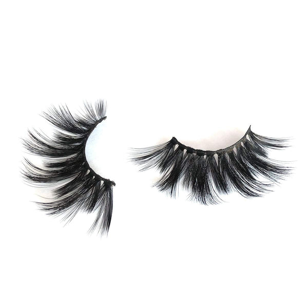 MIKIWI 25mm Lashes, Dramatic 6D Faux Mink Lashes, Fluffy Volume Eyelashes, Thick Crossed Lashes, Long Faux 25mm Mink Lashes (6D4-05) 6D05/25MM