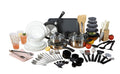 Gibson Home 74 Piece Kitchen in a Box Pots and Pans Cookware, Plates and Bowls Dinnerware, Cutlery Knife Block, Flatware Utensils, Tools &