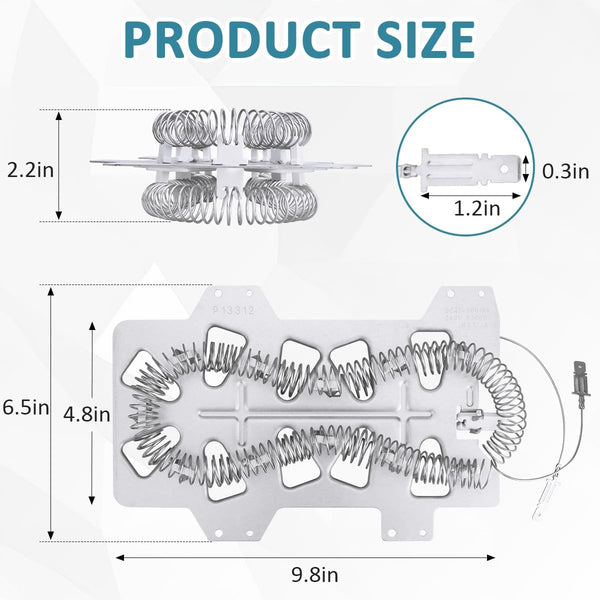 DC47-00019A Dryer Heating Element Replacement Parts for Samsung Dryer Replaces DV210AEW/XAA DV42H5000EW/A3 DV331AER/XAA-0000 DV42H5400EW/A3-0000