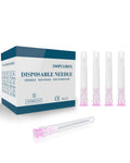 100Pcs 18Ga 1 Inch Needle Luer Lock Lab Accessories, Sterile Individual Package for Scientific Measuring, Refilling Inks 18G 1 inch (25MM)
