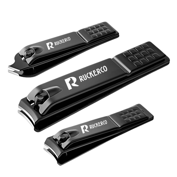 Nail Clippers Set Matte Stainless Steel 3 pcs fingernail Clippers &Slant EDG Toenail Clipper Cutter The Best Gift Nail Clippers for Men and Women