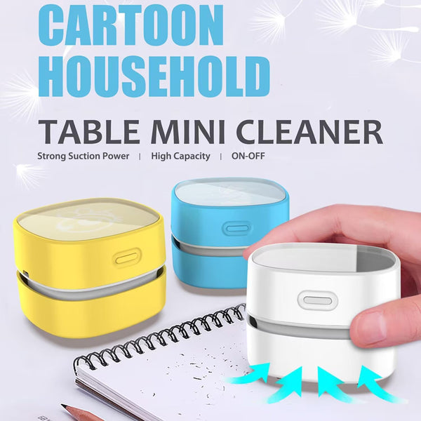 ODISTAR Desktop Vacuum Cleaner, Mini Table dust Sweeper Energy Saving,High Endurance up to 90 mins,Cordless&360º Rotatable Design for